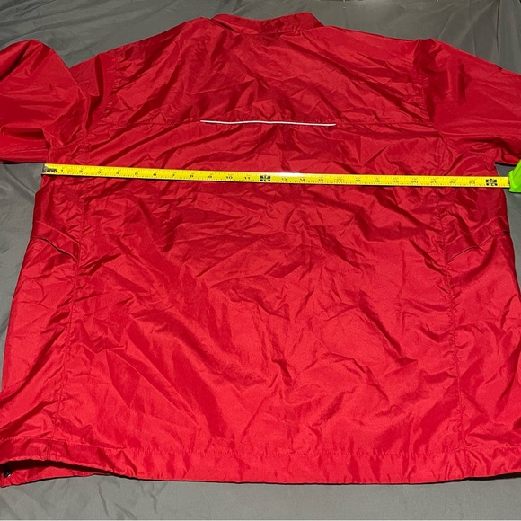 NEW ENGLAND PATRIOTS WINDBREAKER MEN’S LARGE FULL ZIP FREEDOM EMBROIDERED RED - Picture 6 of 9